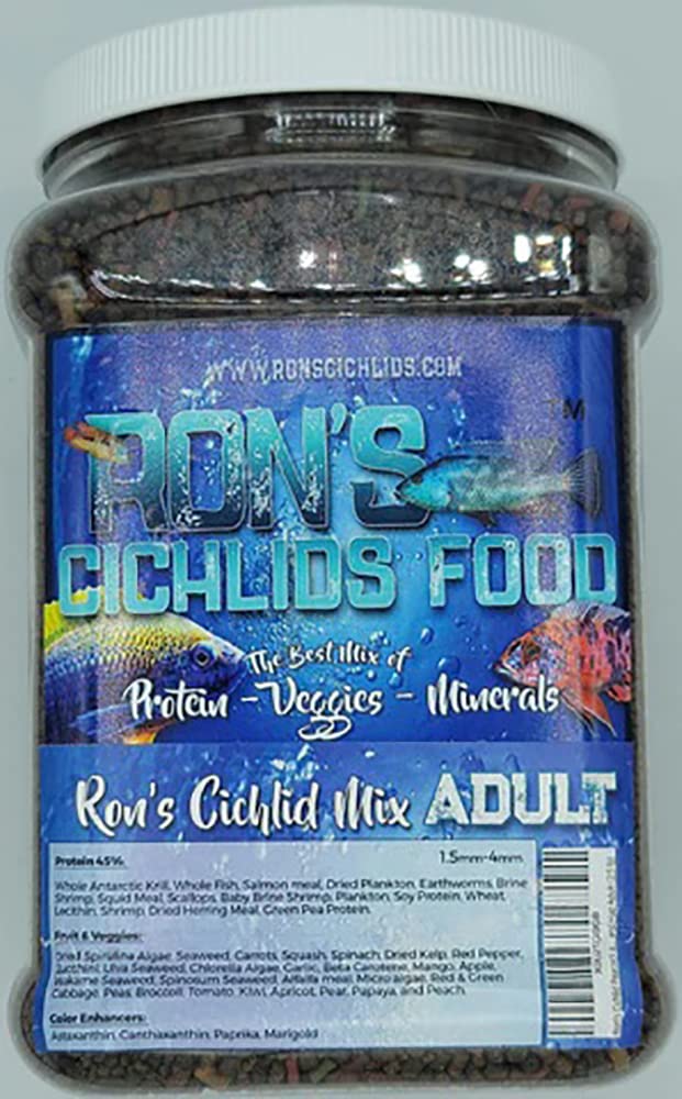 Premium African Cichlid Fish Food Pellets - High Protein Tropical Fish Food with Vegetables & Fruits for Healthier, Brighter & Bigger Cichlids - 3lb Bag - Ideal for African Cichlid Tanks & Aquarium Maintenance
