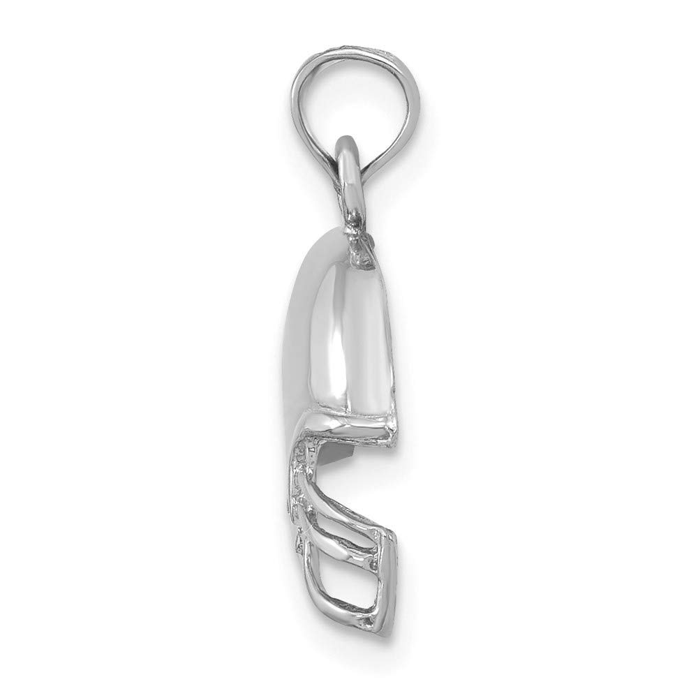 14K White Gold Football Helmet Pendant Necklace - Elegant Sports Jewelry for Men & Women - Perfect Gift for NFL Fans, Players & Coaches (Game Day, Birthdays, Anniversaries)