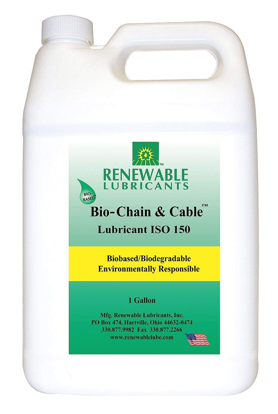 Eco-Friendly Biodegradable Chain & Cable Lubricant - 1 Gallon (83083) | Plant-Based Formula for Bikes, Motorcycles & Outdoor Equipment | Safe for Environment & High-Performance Use