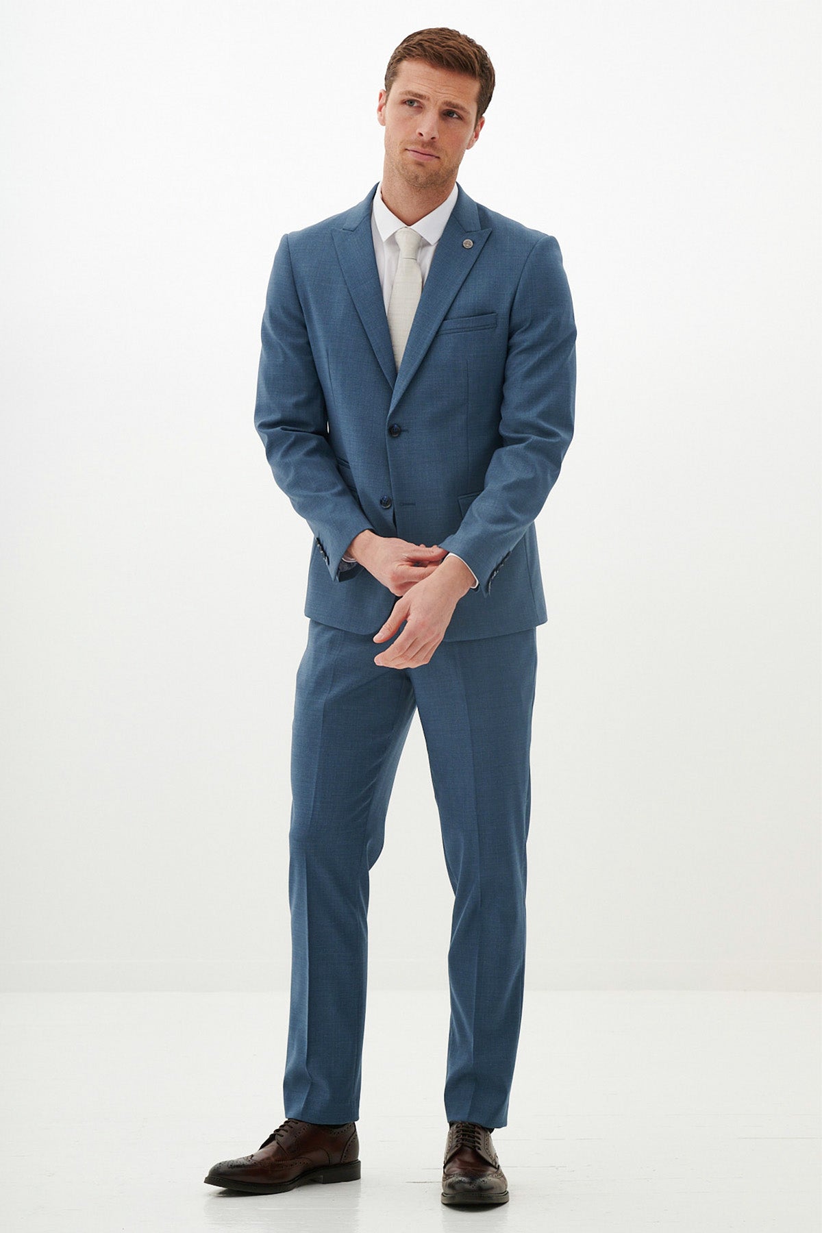 FINLEY Teal Blue Two Piece Suit for Women - Elegant Formal Business Outfit for Office, Interviews & Special Occasions