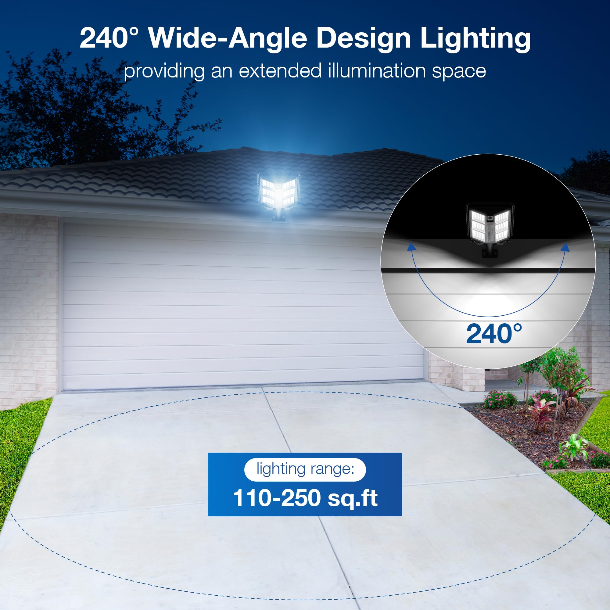 3000W Solar Street Lights Outdoor - Super Bright LED Solar Parking Lot Lights with Motion Sensor & Remote Control, 6500K Daylight, Waterproof, Dusk to Dawn (2 Pack) - Perfect for Yards, Driveways, Pathways, and Commercial Areas