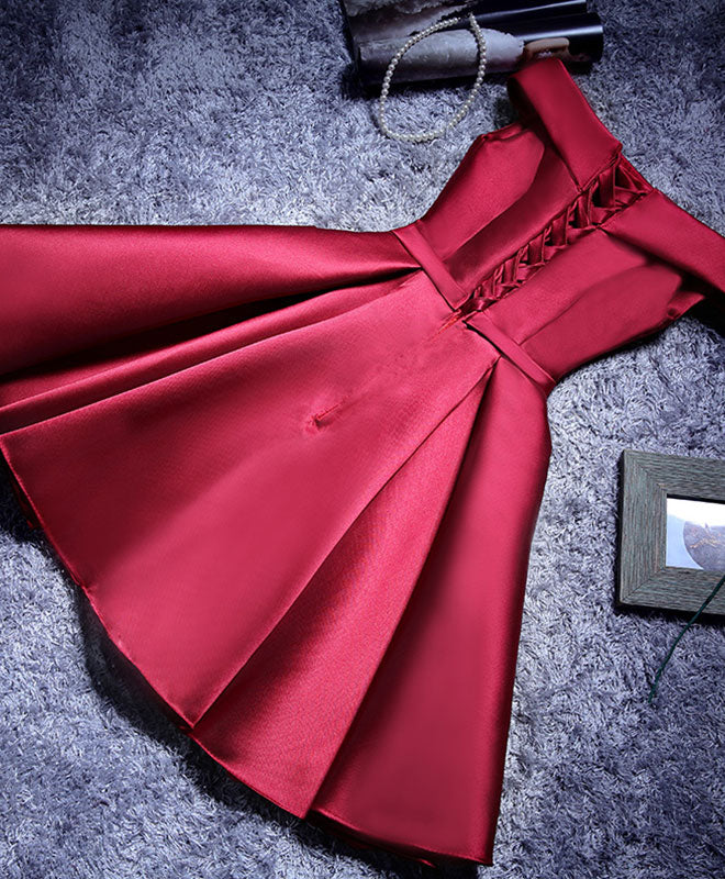 Elegant A-Line Satin Short Prom Dresses for Women - Formal Bridesmaid Dresses for Weddings & Special Occasions - Perfect for Homecoming, Cocktail Parties & Evening Events