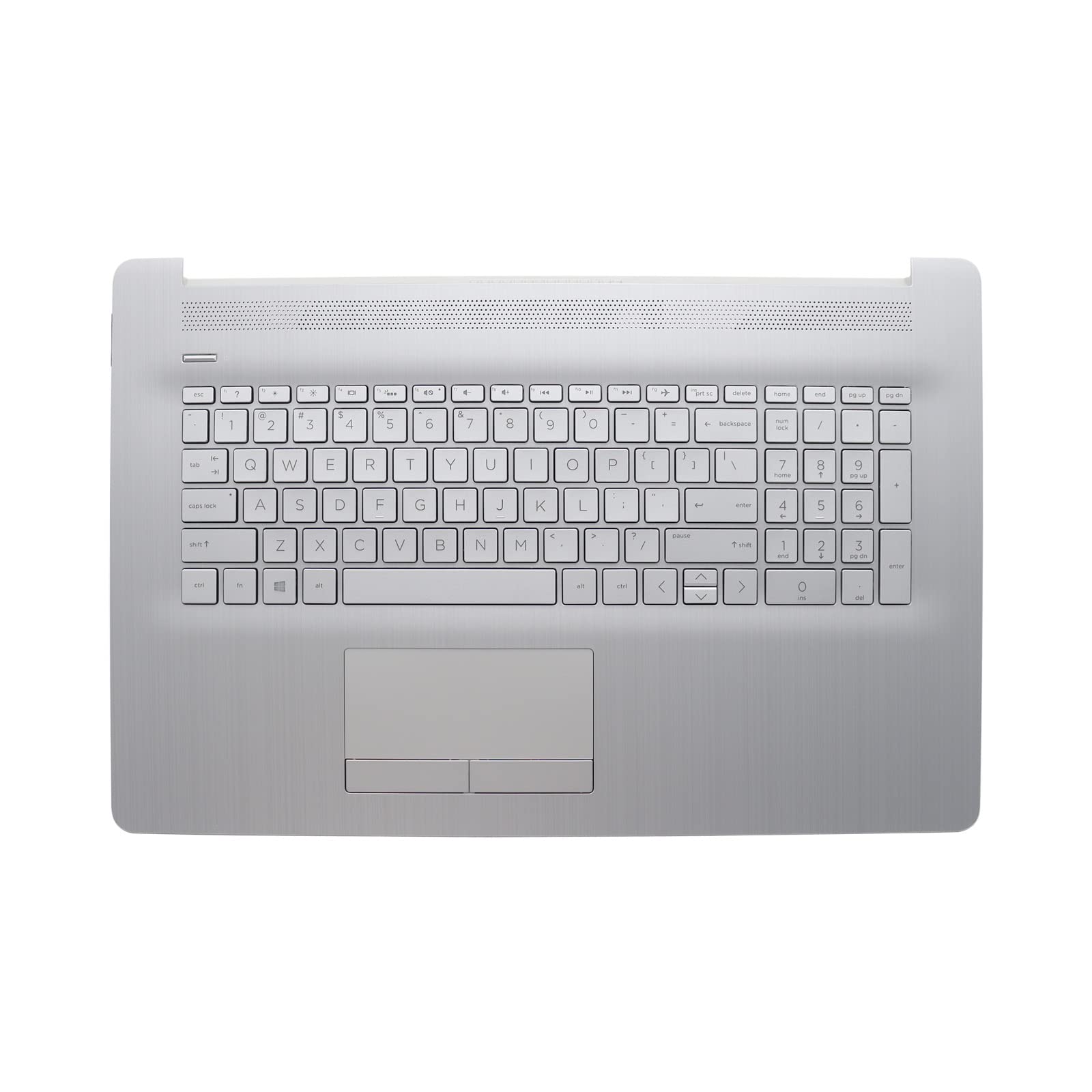 Original Silver Palmrest for HP Pavilion 17by/17ca/17-by/17-CA/17-by3053cl Laptop - Backlit Keyboard & Touchpad Upper Case Cover with ODD (L92783-001) - Perfect for Typing Comfort & Laptop Repair