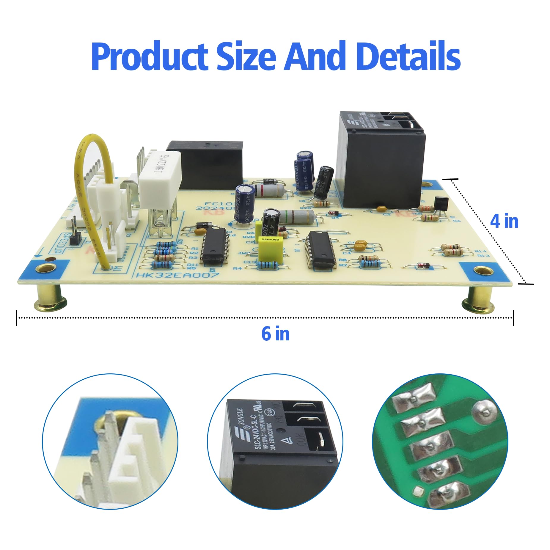 Upgraded HK32EA007 HK32EA001 Defrost Timer Control Board for Carrier Bryant Payne HVAC Heat Pumps - Replacement for CEPL130524-01 | Compatible with Heat Pump Systems for Home & Commercial Use