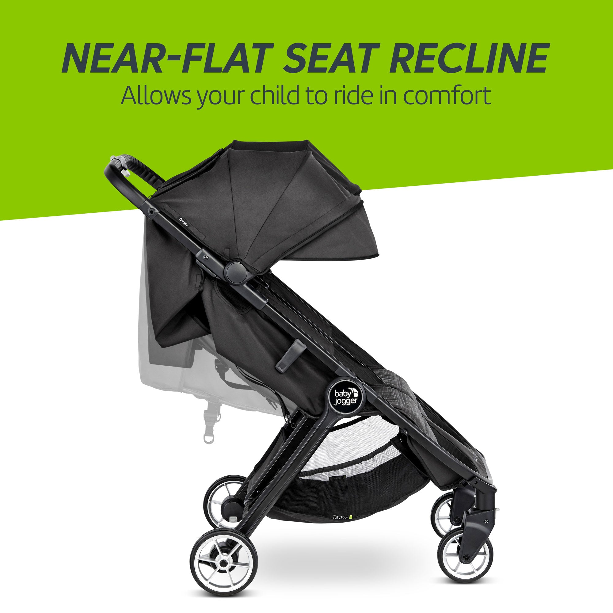 Baby Jogger City Tour 2 Double Stroller - Lightweight Compact Side-by-Side Stroller for Twins | Perfect for Urban Walking, Shopping & Travel with Two Kids