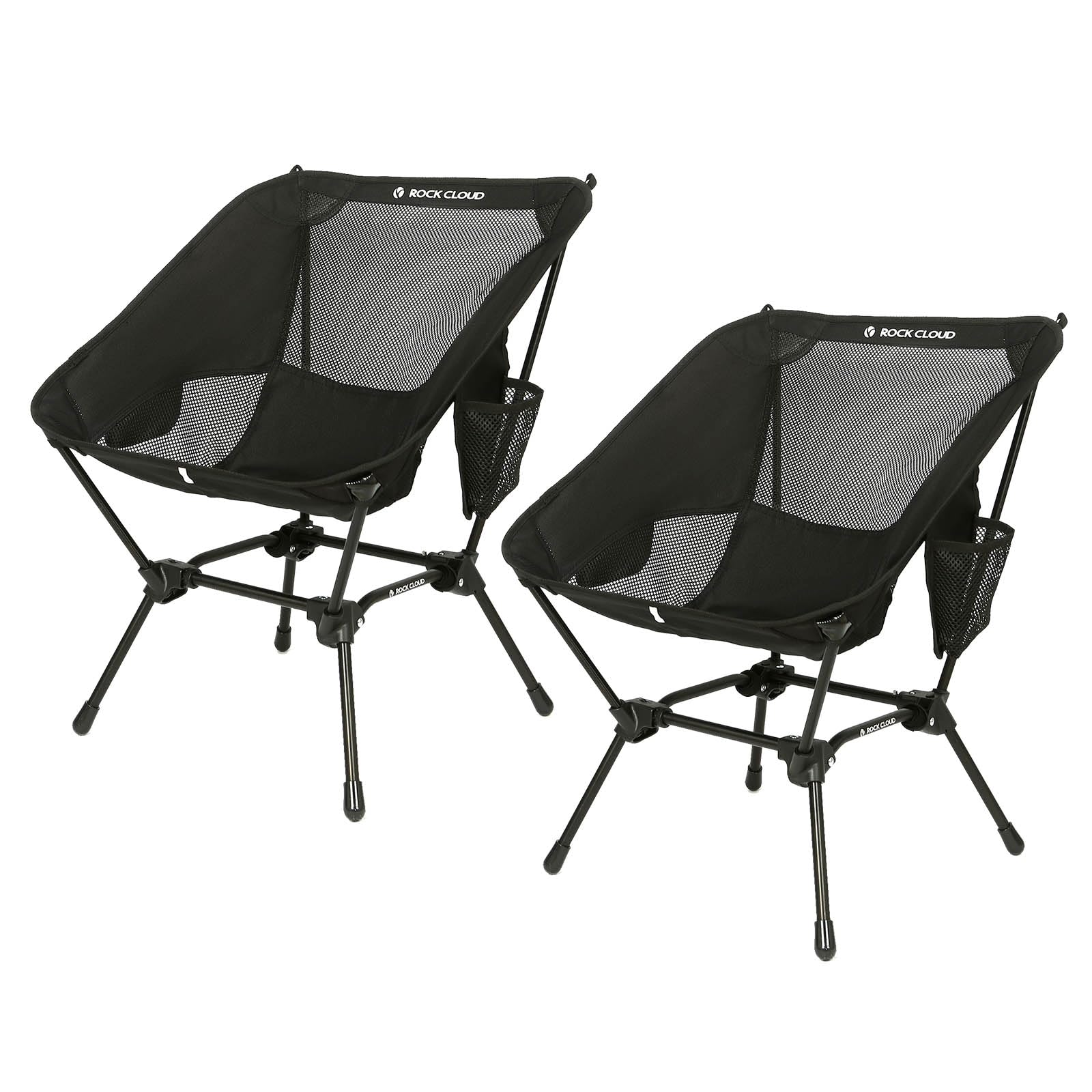 2 Pack Ultralight Folding Camping Chairs - Portable Outdoor Chairs for Camping, Hiking, Beach, Backpacking & Lawn Sports (Black) | Perfect for Picnics, Tailgating & Outdoor Adventures