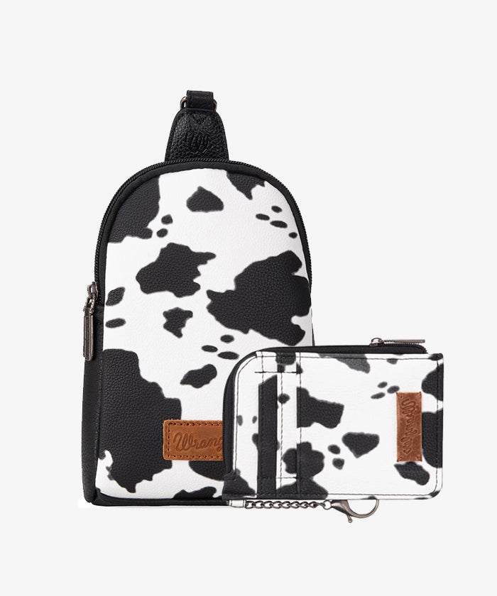 Wrangler Cow Print Tote Bag Set - Stylish and Durable Western Cowhide Pattern Handbags for Women | Perfect for Shopping, Travel, and Everyday Use