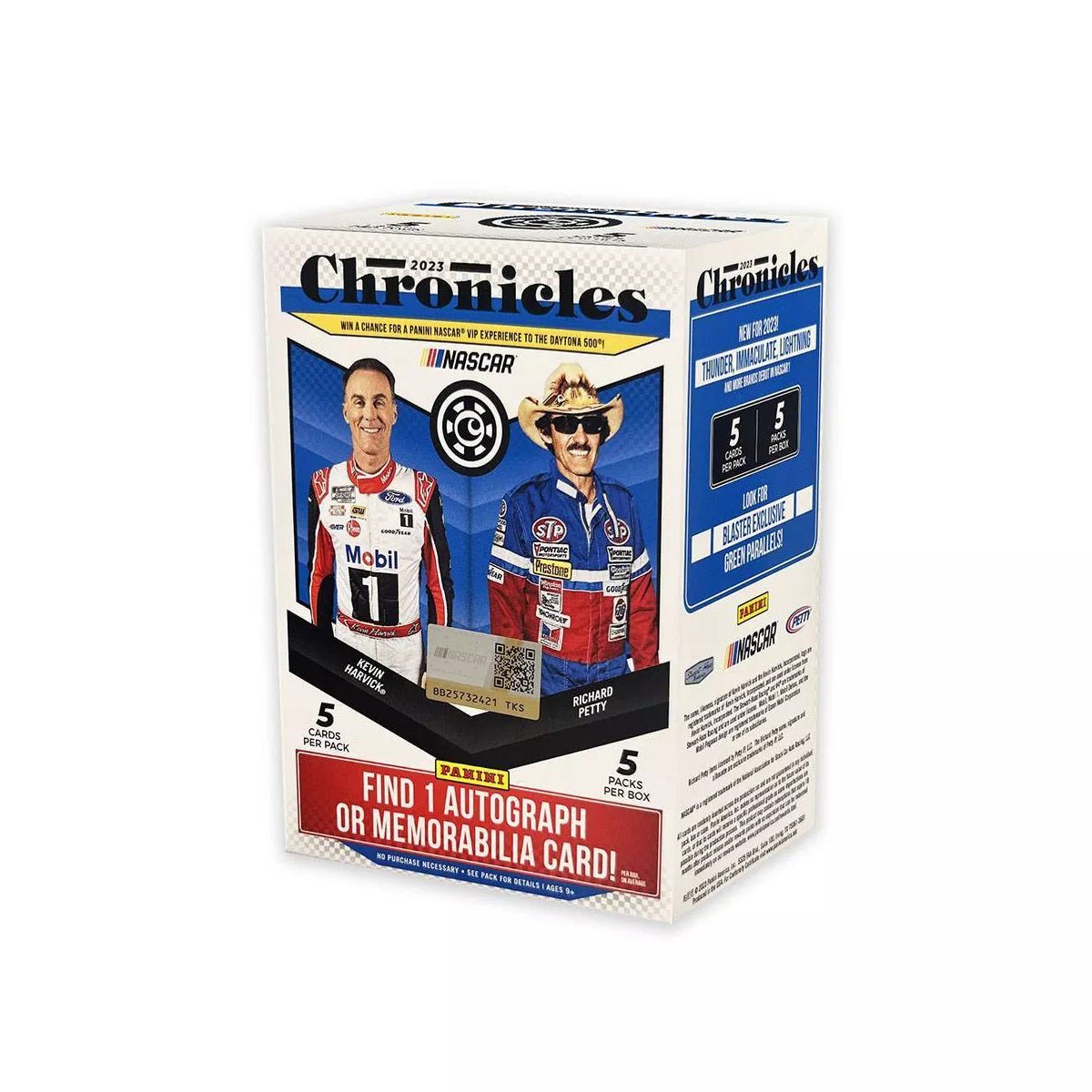 2023 Panini Chronicles NASCAR Racing Trading Card Blaster Box - 24 Packs, Collectible Cards for Racing Fans - Perfect for Trading, Collecting, and Displaying at Home or Office