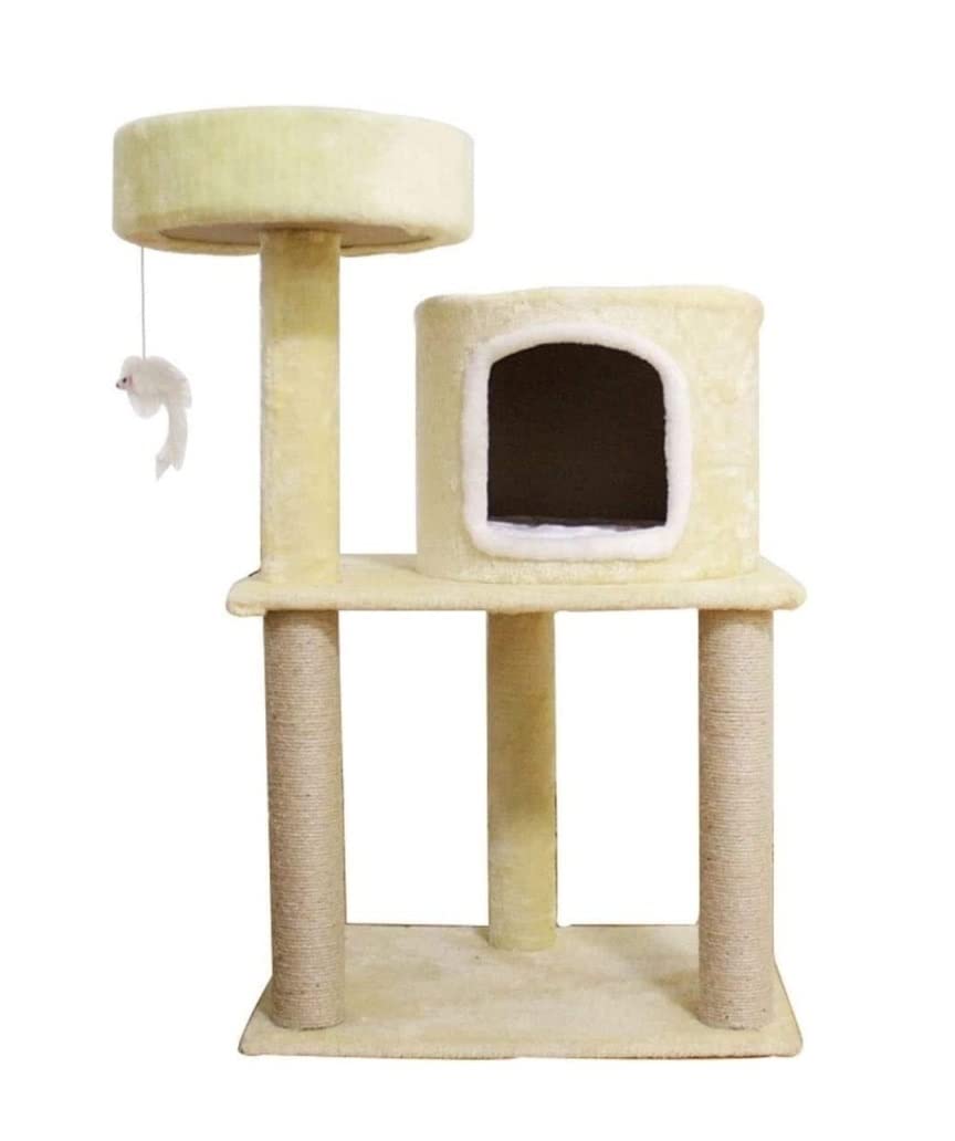 Premium Cat Tree Tower with Scratching Posts & Perches - Multi-Level Cat Condo for Climbing & Play - Includes Cat Litter Box Area - Durable Cat Furniture for Indoor Cats - Perfect for Small Spaces & Kitty Playtime