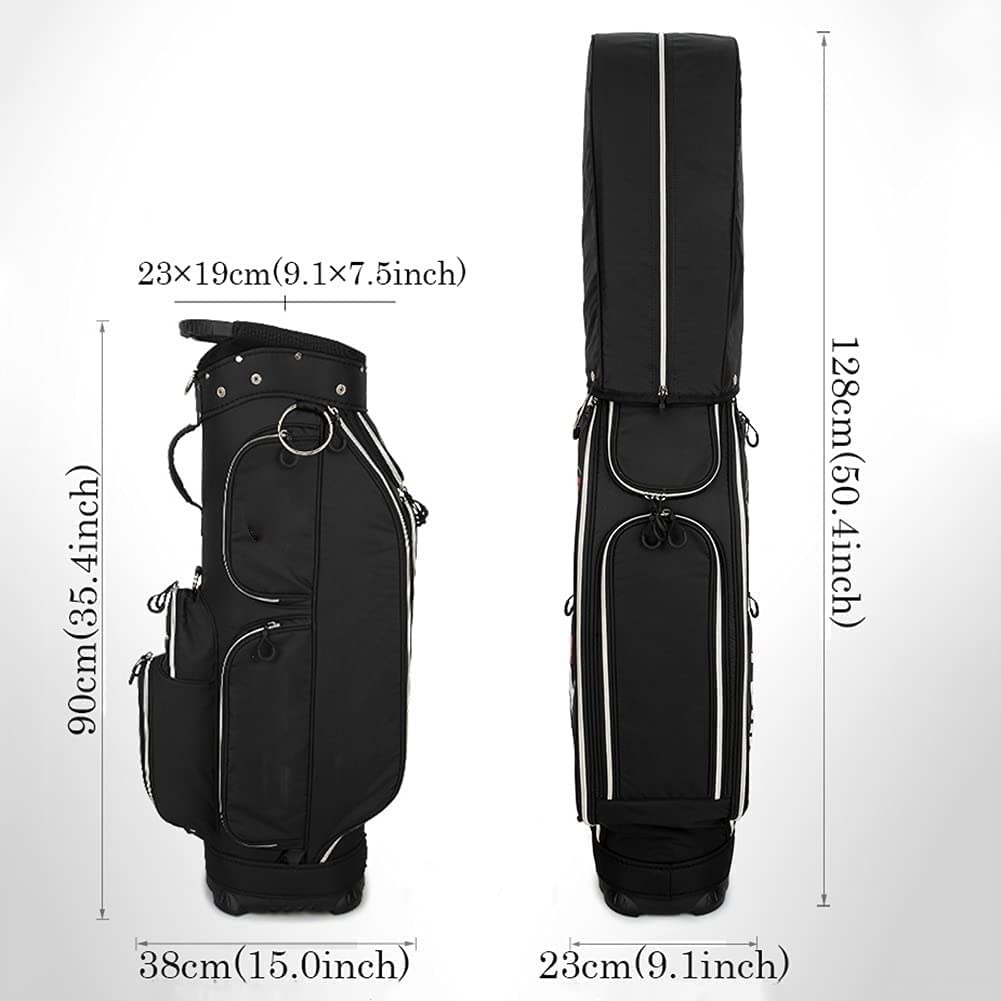 **Lightweight Waterproof Golf Stand Bag for Men & Women - Durable Multifunctional Storage with Easy Clean Design - Perfect for Tournaments, Driving Range & Travel (Black)**