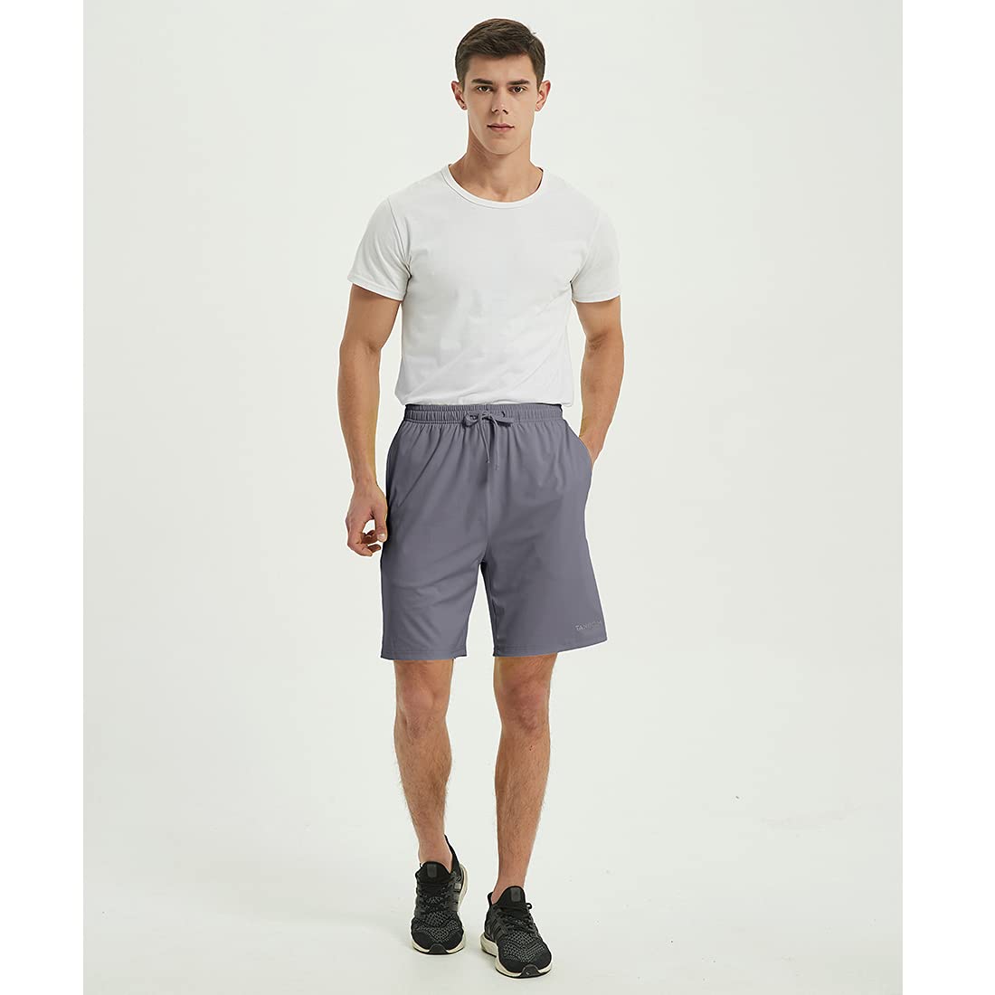 ZONBAILON Men's Gym Shorts - Athletic Workout Shorts with Drawstring Elastic Waist & Deep Pockets - Breathable Summer Running Shorts for Training, Jogging, Basketball & Outdoor Sports