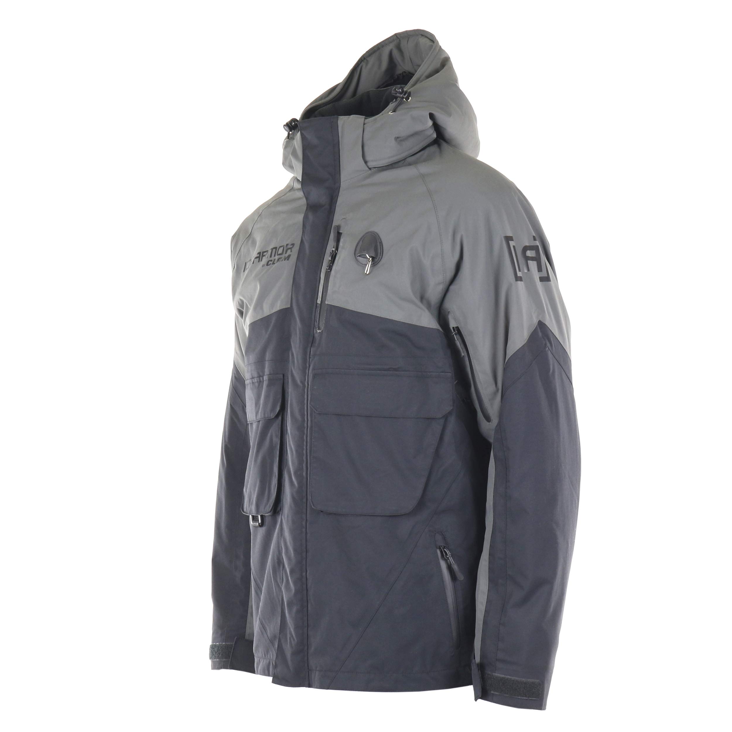 Clam Ascent Float Parka - Waterproof, Windproof & Insulated Ice Fishing Jacket with MotionFloat Safety & Rapid Drainage - Perfect for Winter Fishing, Boating, and Cold Weather Outdoor Activities