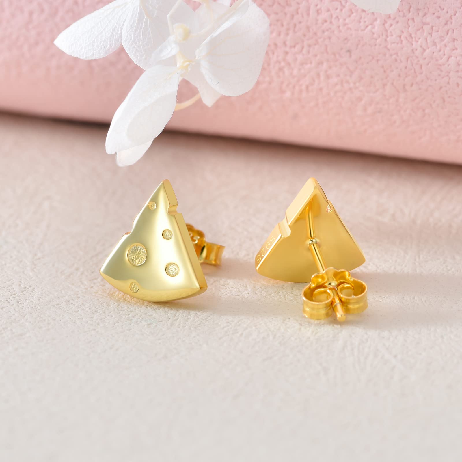 Hypoallergenic Sterling Silver Fruit Stud Earrings - Cherry, Lemon, Watermelon, Pineapple, Strawberry, Mushroom, Cheese, Cupcake & Donut Designs | Cute Jewelry Gifts for Women & Girls | Perfect for Everyday Wear, Parties & Special Occasions