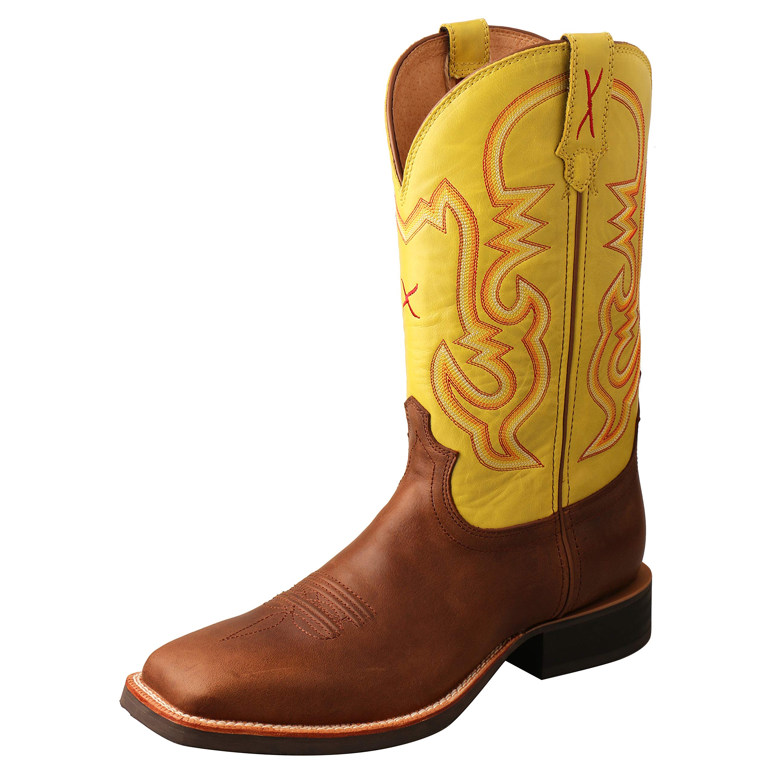 Twisted X Men's Ruff Stock Boot - Comfortable Western Cowboy Boots for Men | Durable Leather, Slip-Resistant Sole | Perfect for Rodeo, Ranch Work & Casual Wear