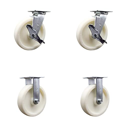 2 Swivel w/2 Top Lock Brakes - 2 Rigid