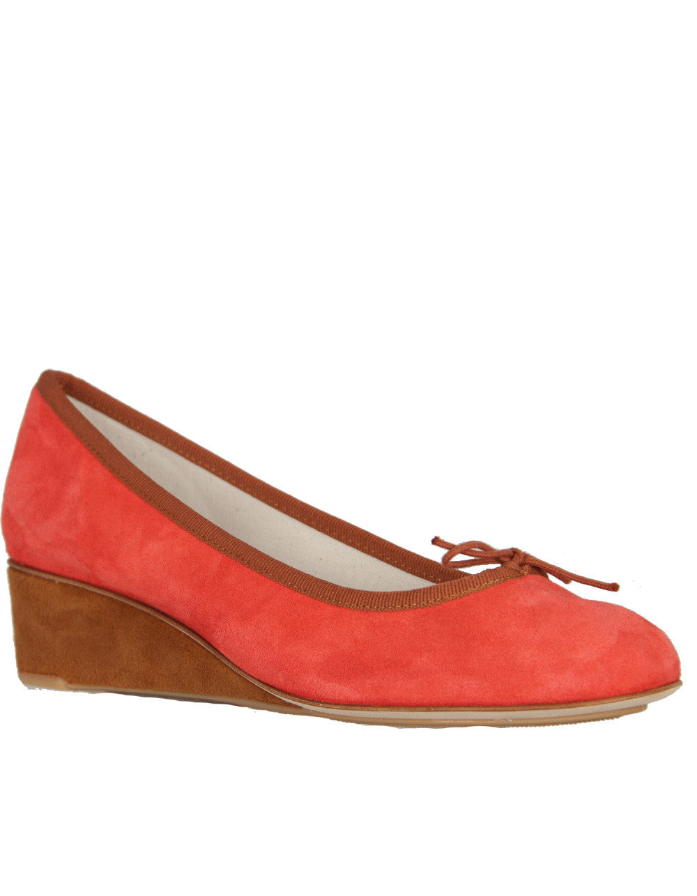 Norma Wedge Ballerina Flats - Comfortable Orange Women's Shoes for Casual Wear, Office & Daily Outfits