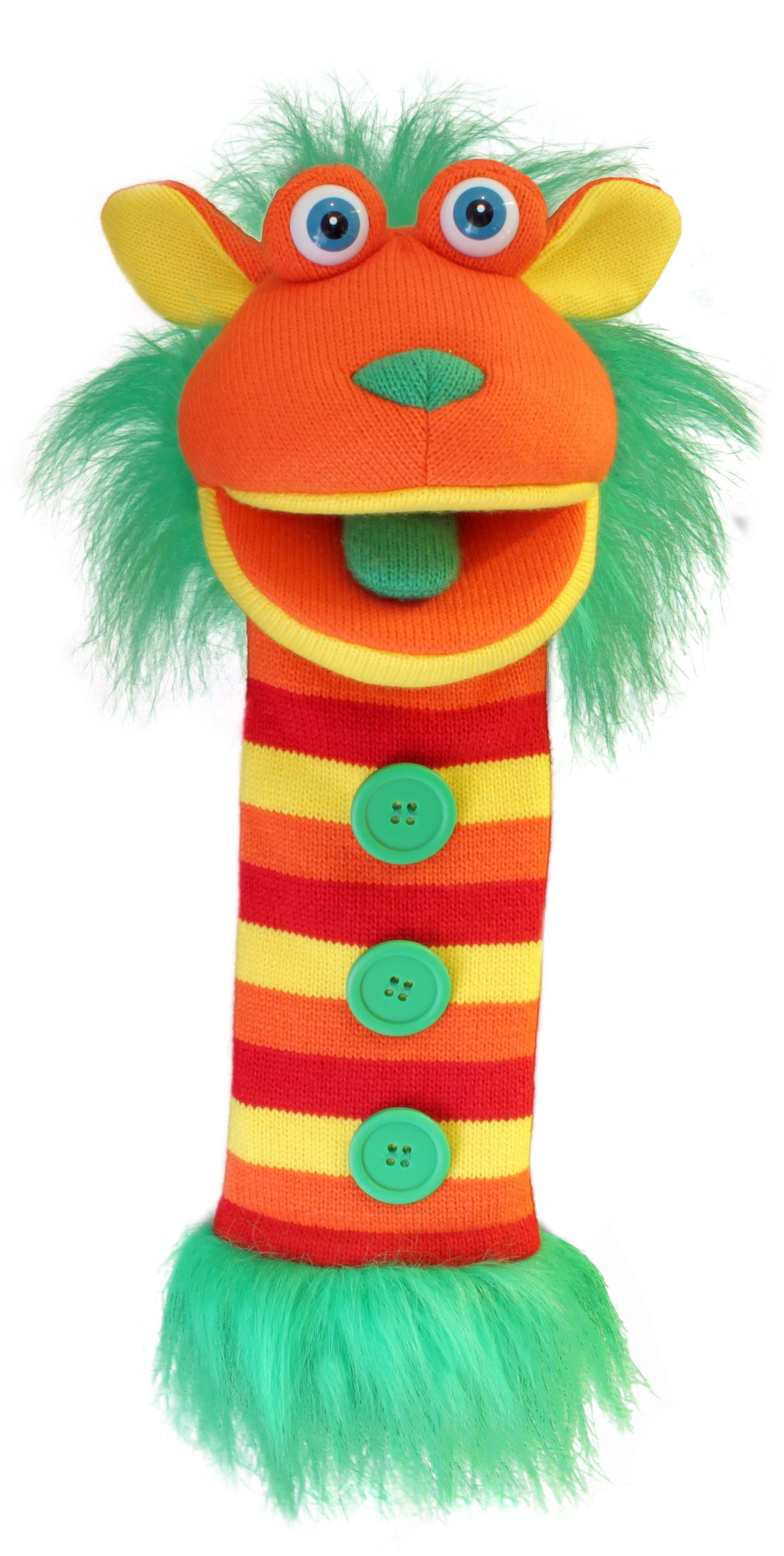 40cm Sockette Hand Puppet with Buttons - Interactive Toy for Kids, Storytelling & Educational Play (Code 166)