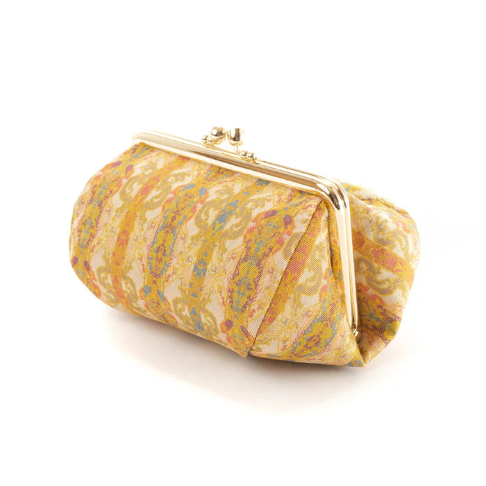 Handmade Kyoto Nishijin Silk Dragon Pouch - Japanese Traditional Cosmetic & Makeup Bag, Travel Toiletry Organizer, Stationery Holder, Gamaguchi Style Bag-in-Bag for Women's Accessories - Perfect for Daily Use, Gift Giving & Cultural Enthusiasts
