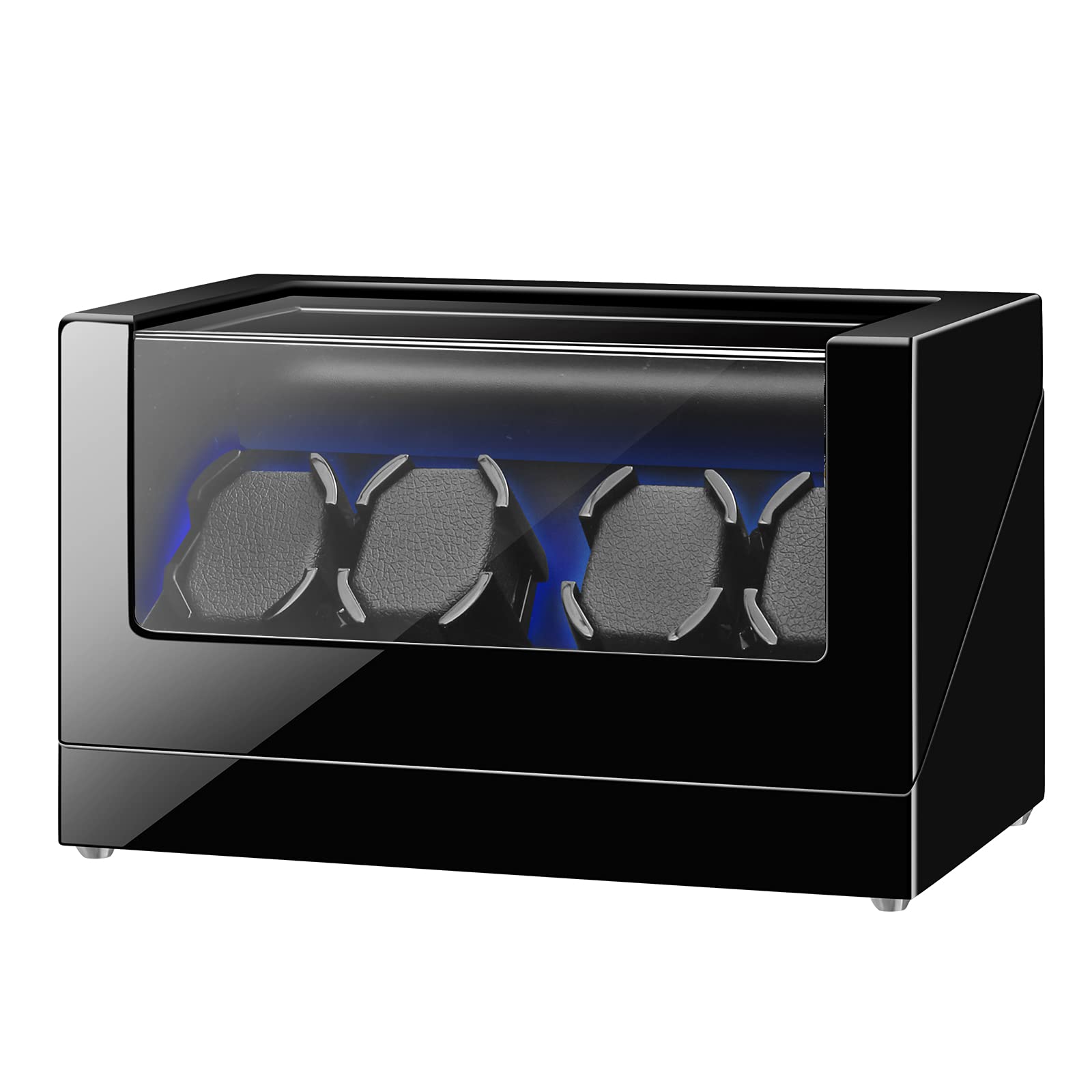 Premium Automatic Watch Winder with Quiet Japanese Motor - 6 Rotation Modes, AC/Battery Powered (Black) - Perfect for Men's & Women's Luxury Watches - Ideal for Travel, Storage & Watch Collection Display