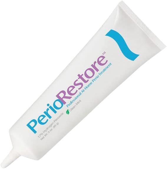 Perio Restore Gel - 3oz Oral Care Treatment with 1.7% Hydrogen Peroxide for Gum Health, Mint Flavor | Freshens Breath & Promotes Healing for Post-Dental Procedures & Daily Oral Hygiene