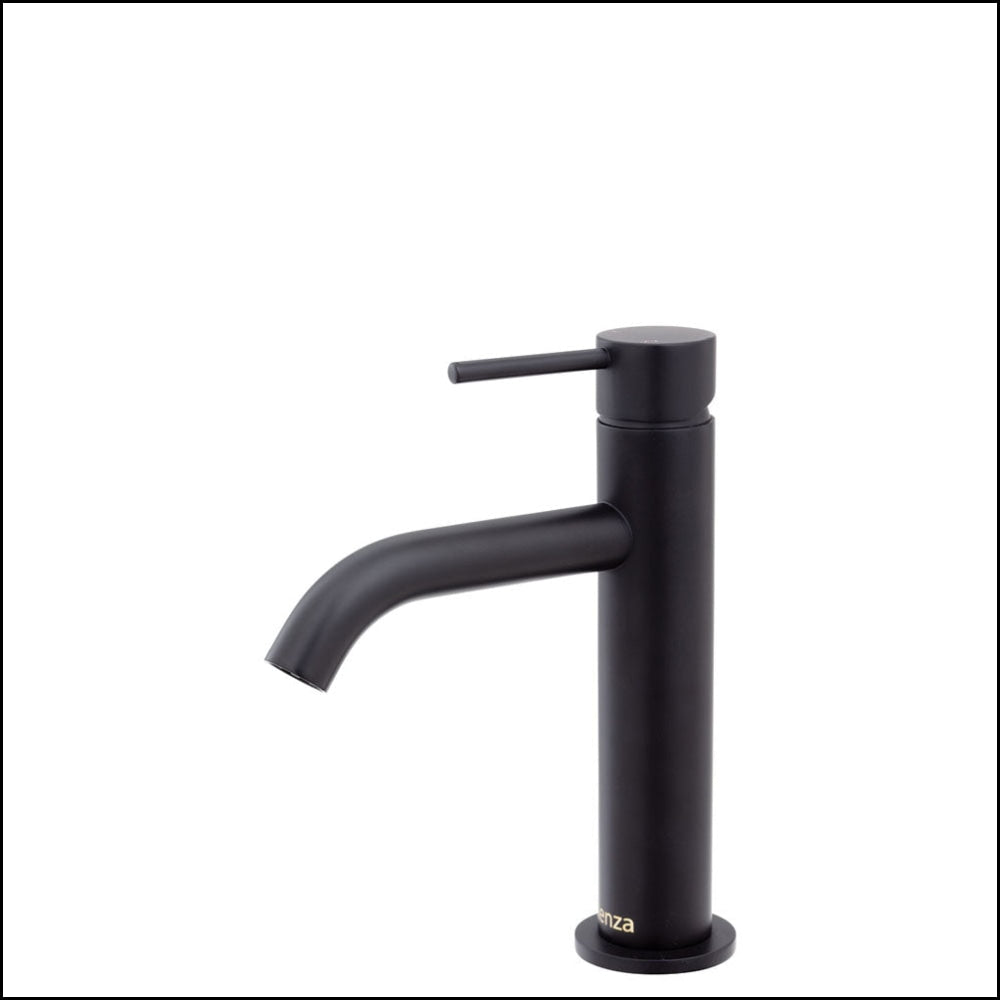 Fienza Kaya 228103B Matte Black Basin Mixer - Modern Bathroom Faucet for Sink, Single Hole Water Tap with Ceramic Disc Valve, Perfect for Home, Hotel & Restaurant Use