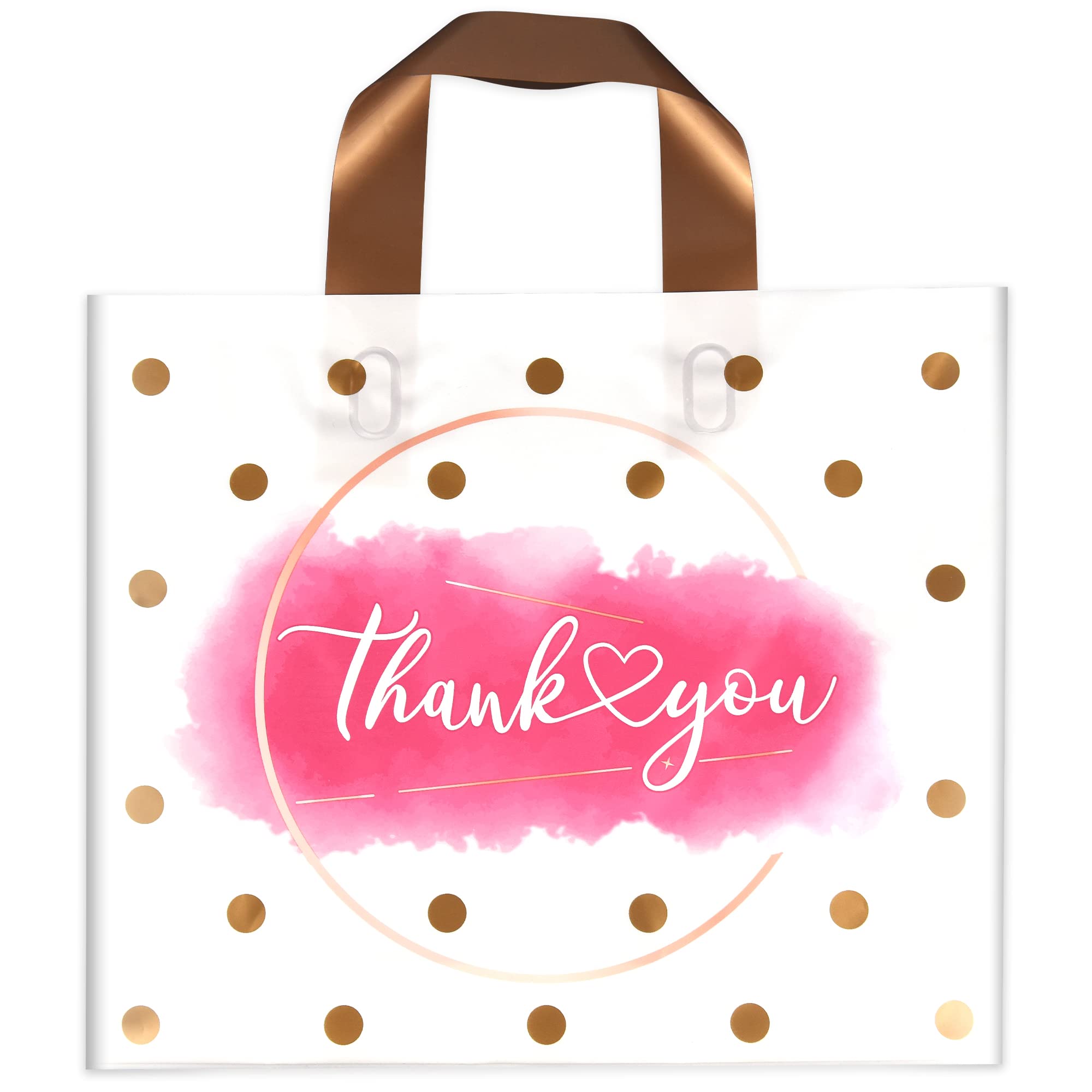 Premium Extra Thick Bulk Boutique Gift Bags - Pink Thank You Bags (XL, L, S Sizes) for Retail Packaging, Party Favors & Wedding Giveaways