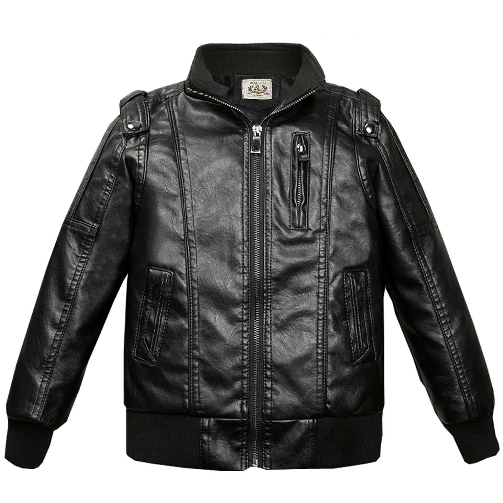 Kids Winter Jacket - Boys Thick Motorcycle Coat for Ski & Outdoor