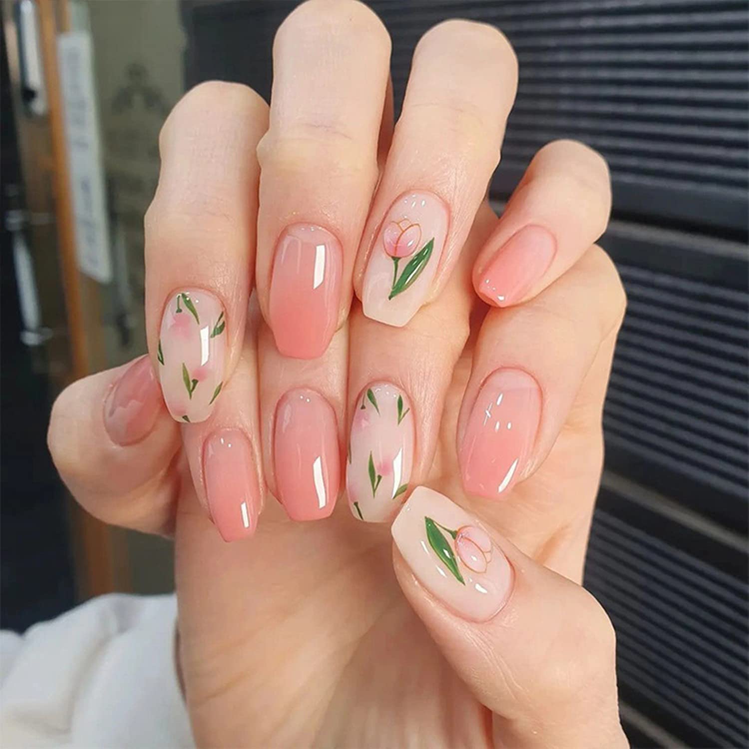 Colorful Tulip Nail Stickers - 12 Sheets Self-Adhesive Flower Nail Decals for DIY Nail Art, Manicure & Pedicure - Perfect for Spring, Summer, Bridal, Party & Salon Nail Designs