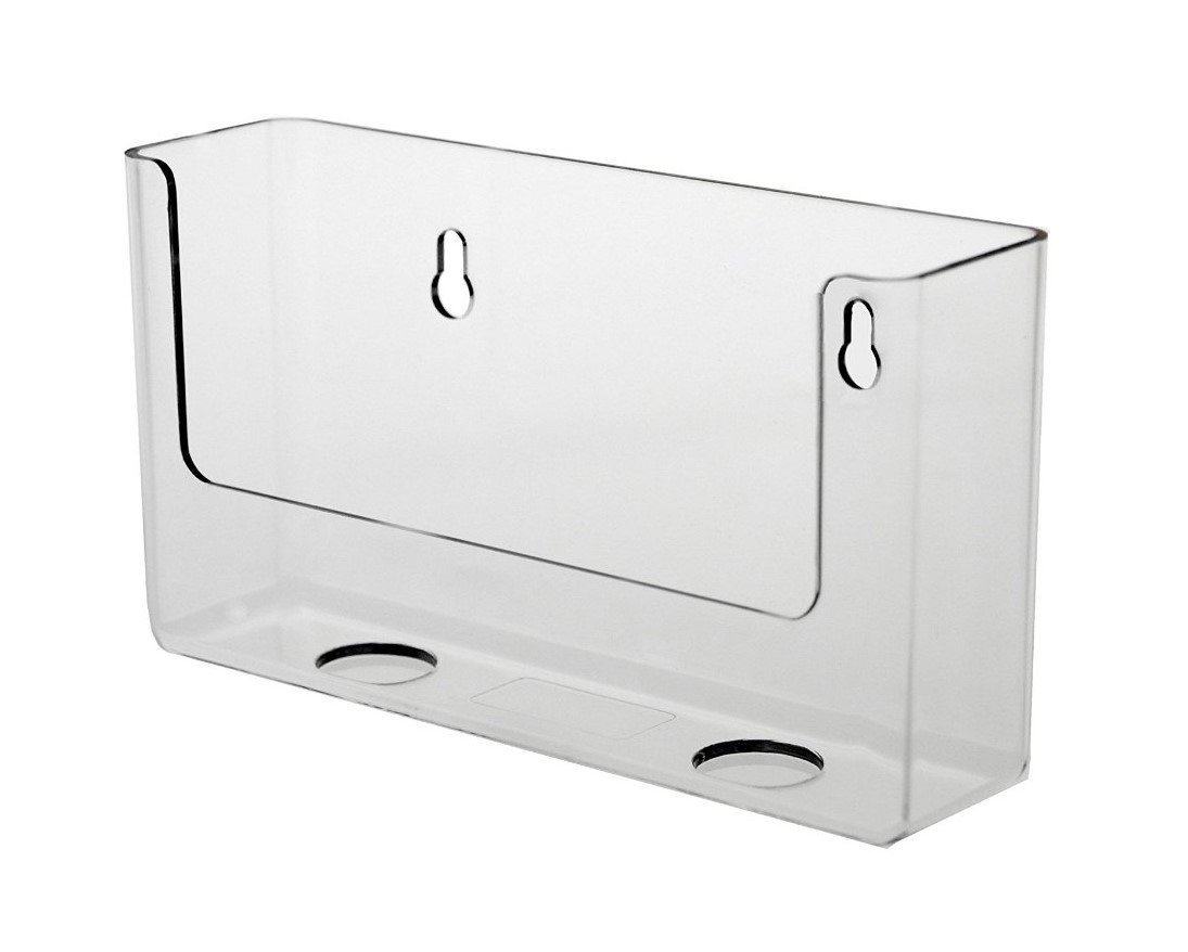 Premium Clear Postcard Holders 6-Inch Wide - Wall Mount or Window Mount Display for Business, Retail & Home Decor - Durable Acrylic Sign Holders for Menus, Photos & Advertisements