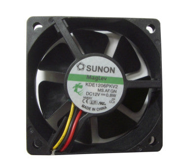 SUNON 60x60x20mm 3-Pin Cooling Fan - KDE1206PKV2 for PC, Electronics & Server Cooling - High Performance Quiet Computer Case Fan