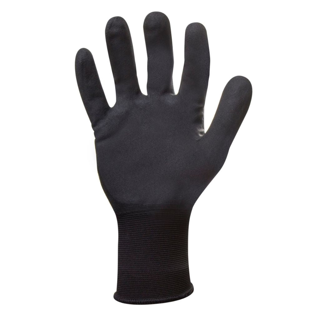 212 Performance AXGLT 05 010PR AX360 Grip Lite Nitrile Dipped Work Gloves - 1 Pair, Large, Black/Blue - Durable & Comfortable for Construction, Warehouse & DIY Projects