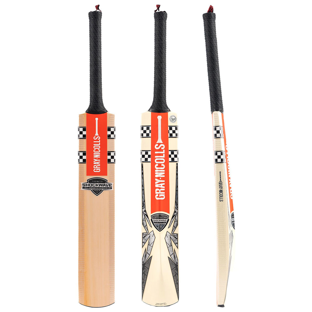 Gray Nicolls Shockwave 2.0 Thunder Junior Cricket Bat - Lightweight English Willow for Youth Players - Perfect for Practice Matches & Training Sessions