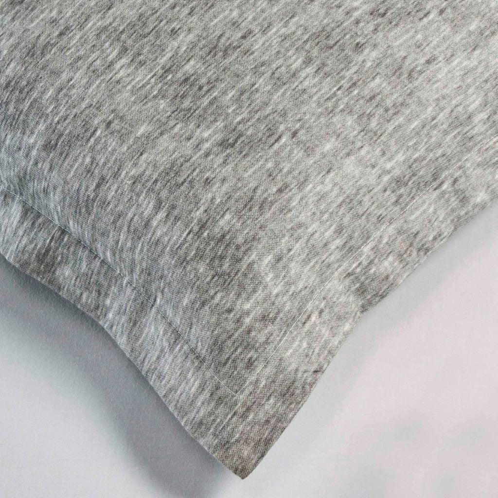 Soft Melange Flannel Cotton Two-Toned Brushed Duvet Cover Set - Cozy Bedding for Winter Nights & Guest Room Comfort