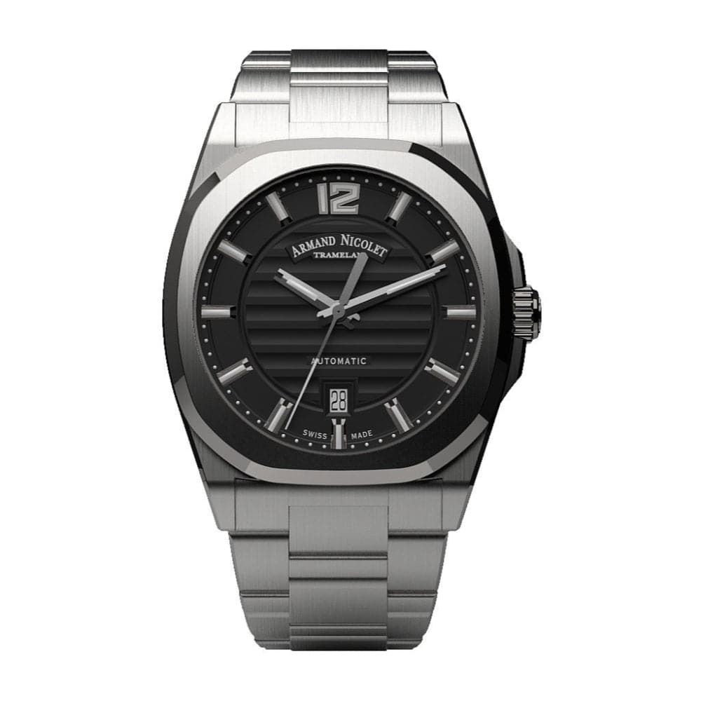 ARMAND NICOLET A660AAA NR MA4660AA Men's Luxury Automatic Watch with Black Silicon Strap - Perfect for Business, Formal Events & Everyday Wear