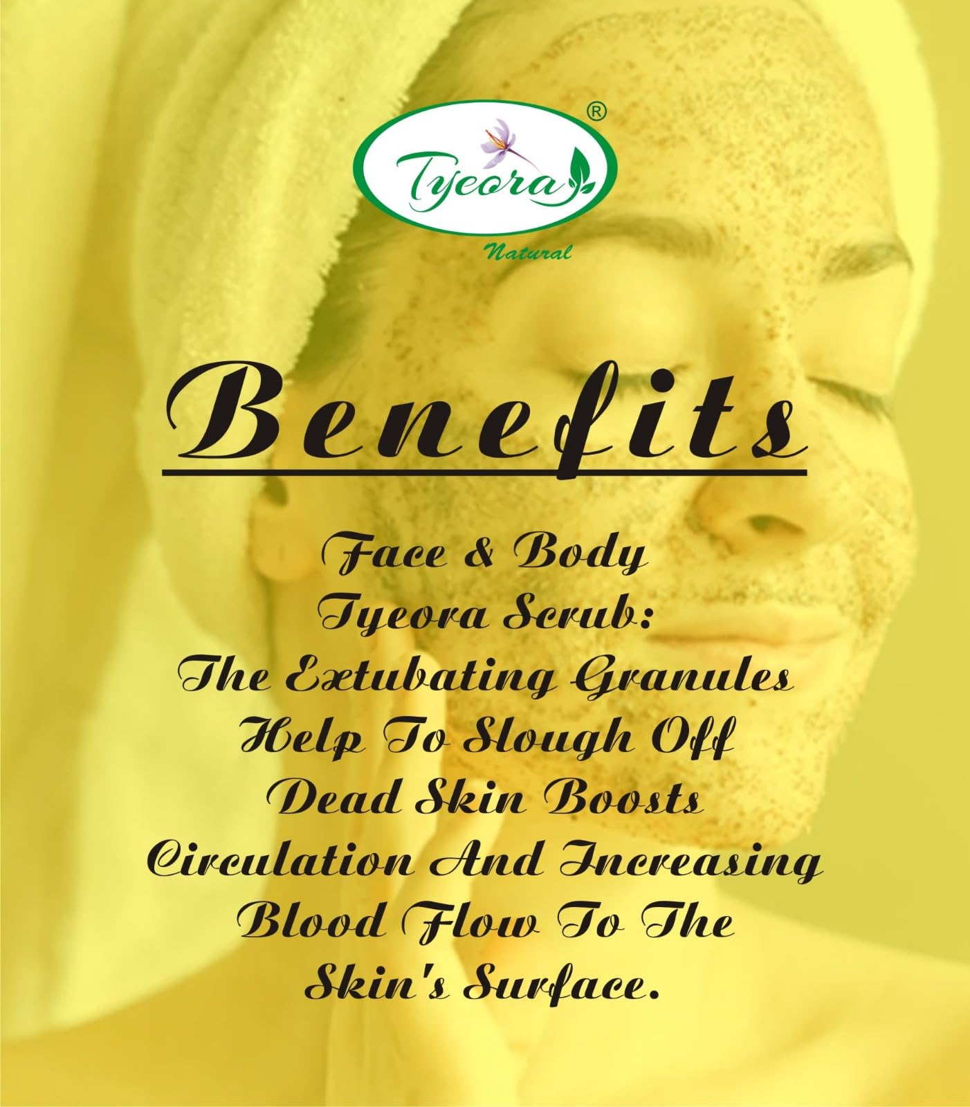 Tyeora Natural Apricot & Walnut Exfoliating Body Scrub - 100gm for Smooth, Glowing Skin | Perfect for Spa Day & At-Home Skincare Routine