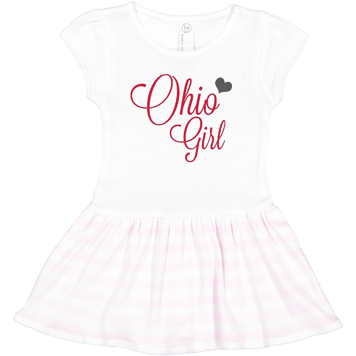 Inktastic Ohio Girl Toddler Dress - Cute & Comfortable Cotton Outfit for Baby Girls | Perfect for Playdates, Parties & Family Photos