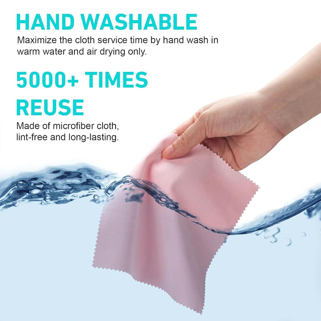 Premium Microfiber Cleaning Cloths for Glasses, Phones, Laptops, Tablets & Camera Lenses - Ultra Soft, Lint-Free, Scratch-Resistant (5 Color Pack) - Perfect for Home, Office, Travel & Electronics Care