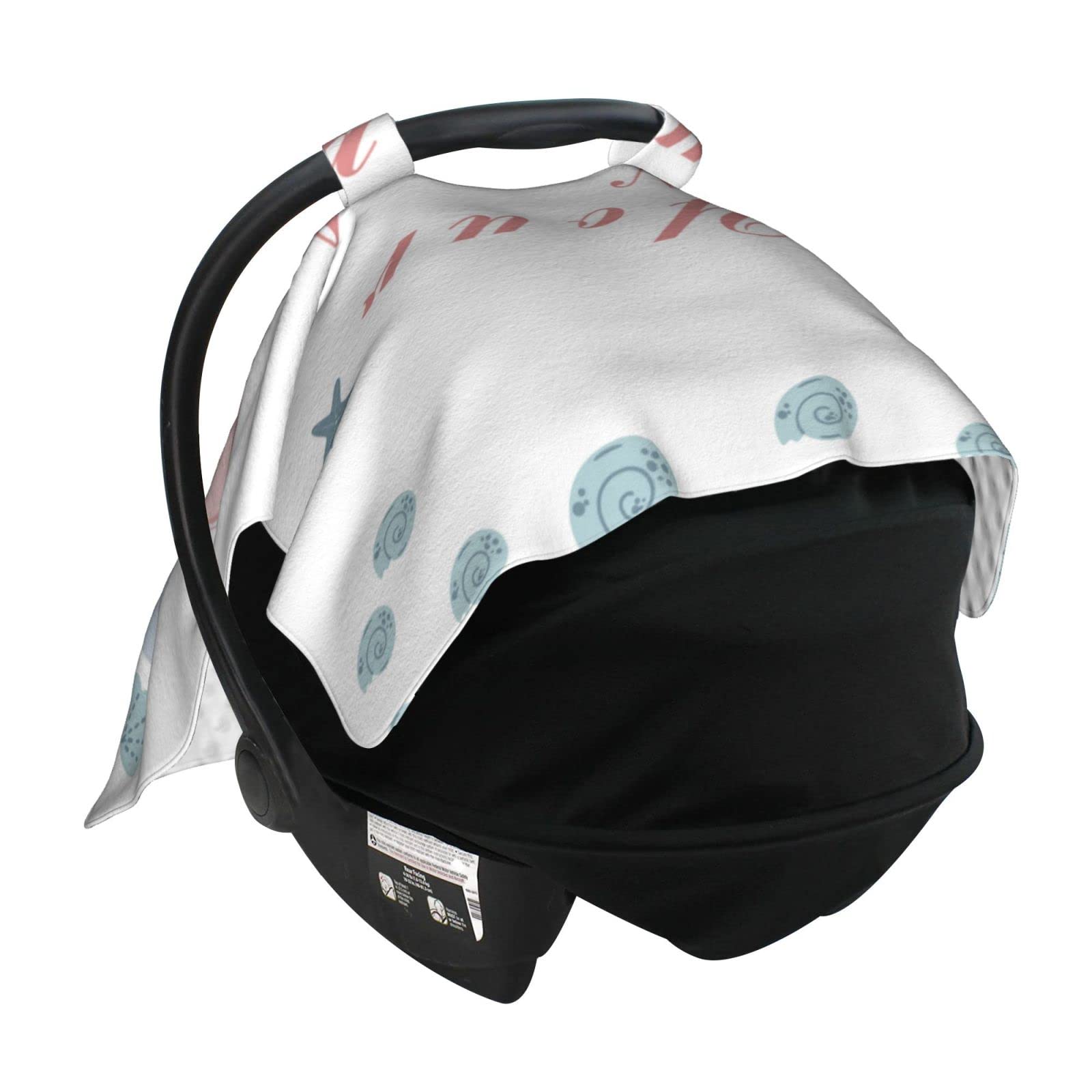 Personalized Baby Car Seat Covers with Name - Custom Infant Car Seat Canopy for Boys & Girls - Nursing & Breastfeeding Cover - Perfect for Travel, Shopping & Daily Outings