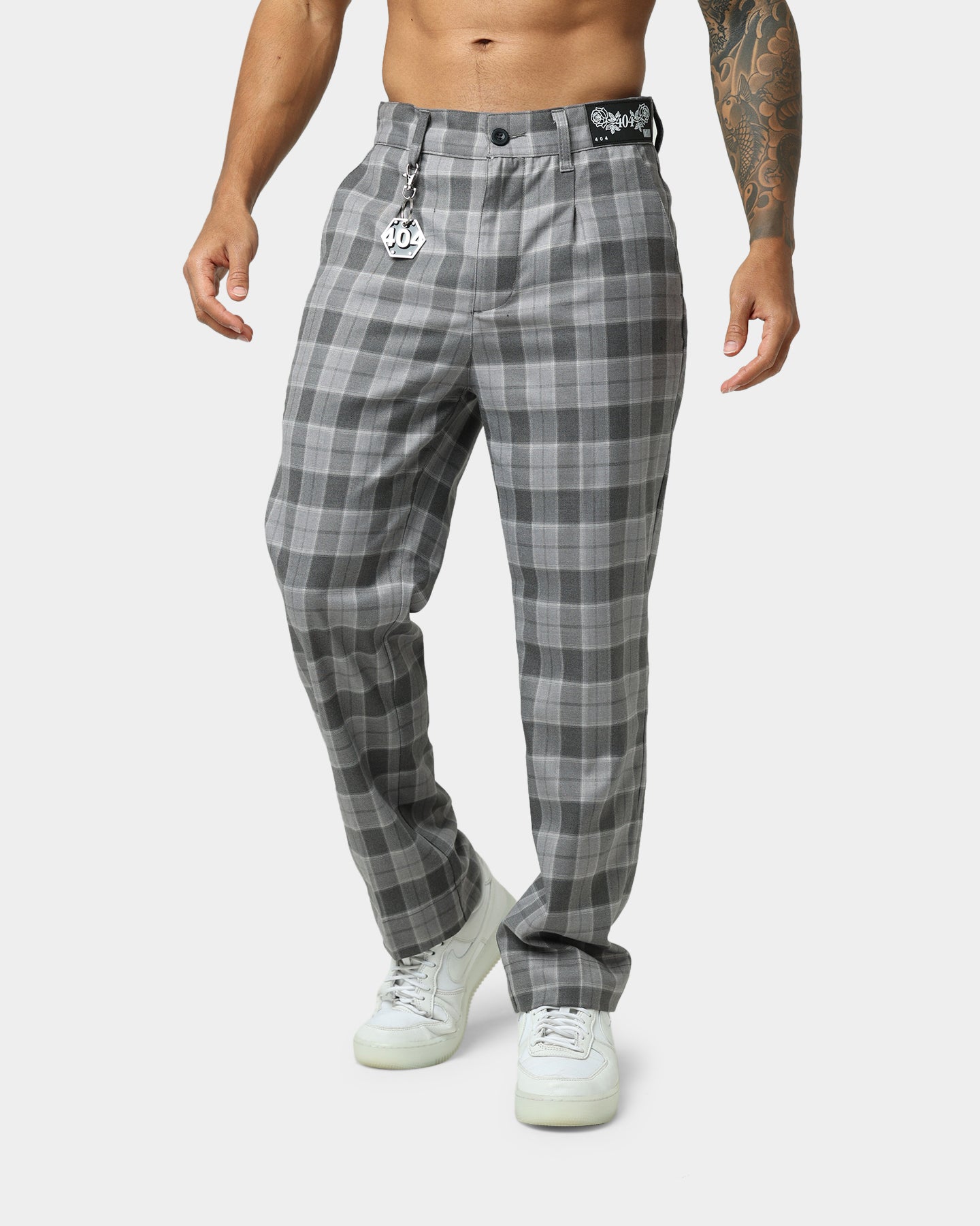404 Heritage Trousers Off Ash Plaid - Classic Men's Casual Pants for Outdoor Adventures & Everyday Wear