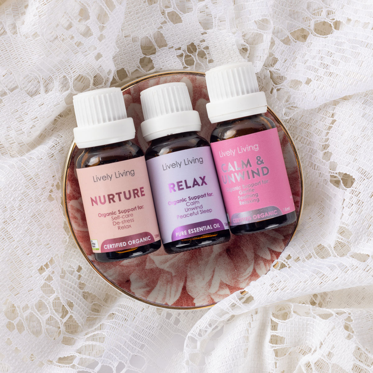Aroma Fern Ceramic Diffuser & Sleep Sanctuary Trio - Essential Oil Diffuser Set for Relaxation, Aromatherapy and Better Sleep | Perfect for Bedroom, Yoga and Spa
