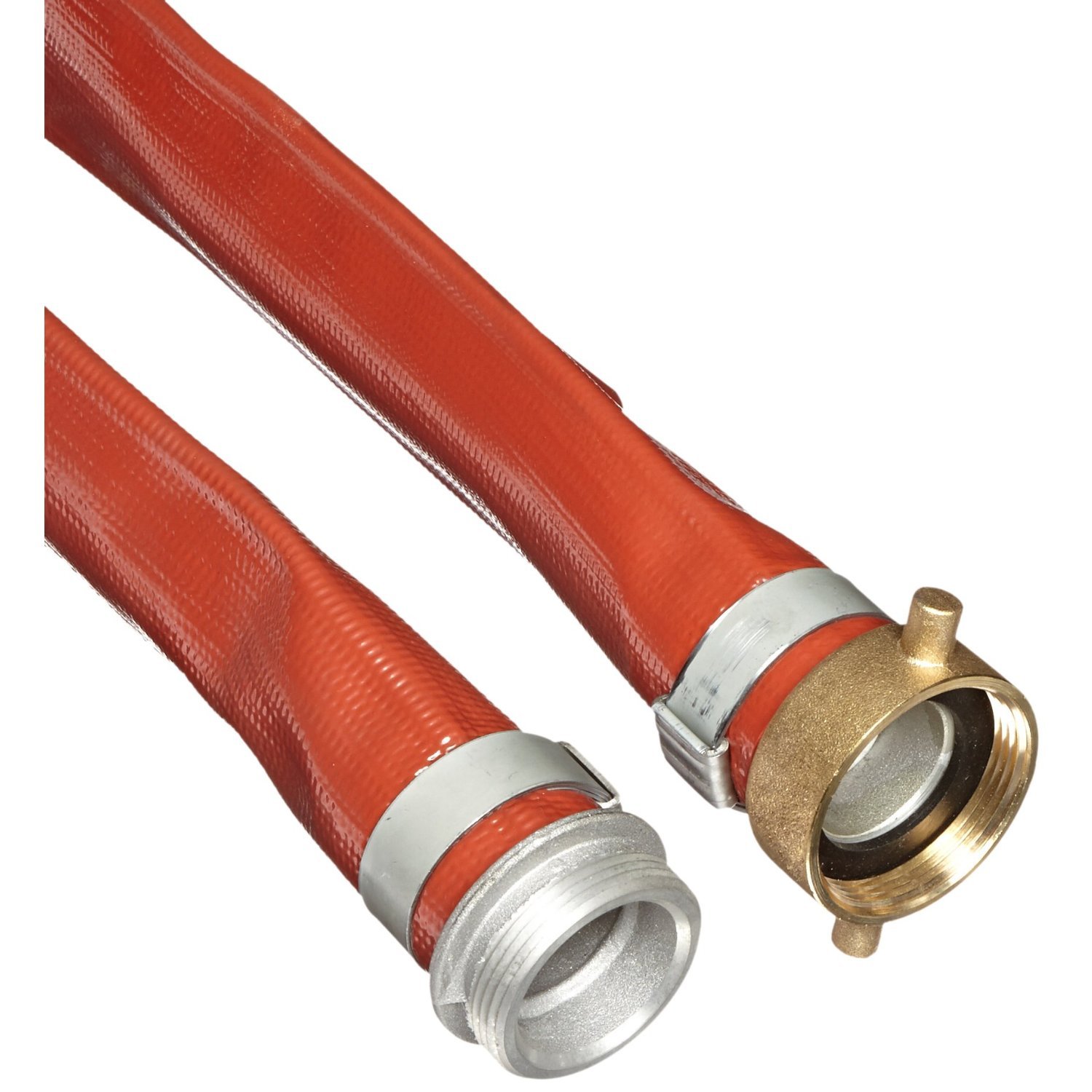 250FT Red PVC Discharge Hose Assembly - 3 Inch MPT x NPSM Female Swivel Connection, 150 PSI Max Pressure, 3
