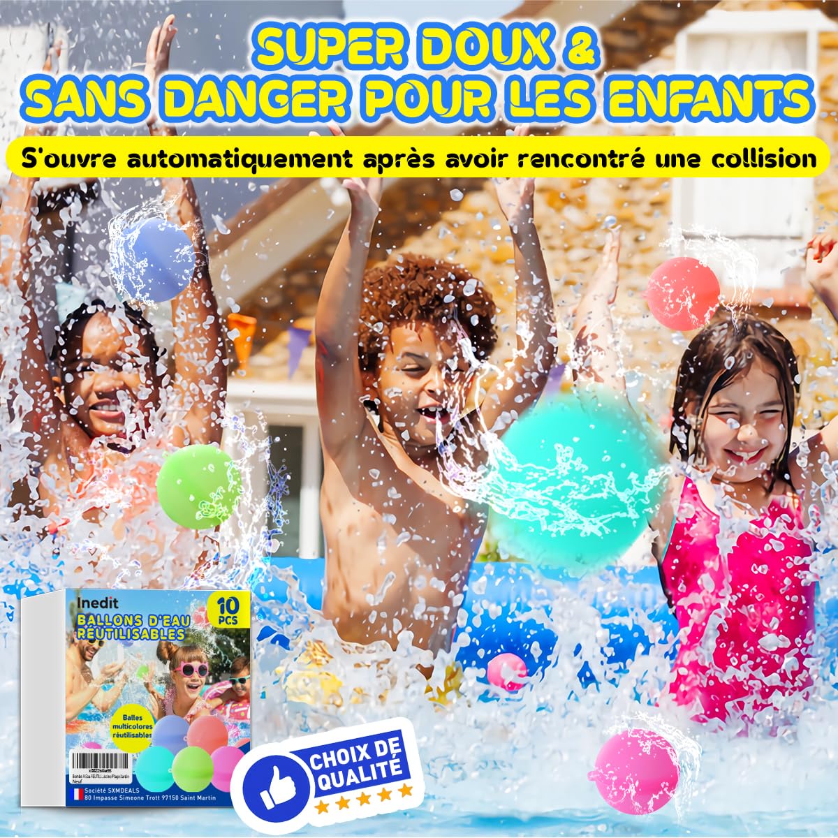 Reusable Water Bomb Set – 10 Quick-Fill Water Bombs for Epic Pool, Beach, Garden, and Backyard Water Battles