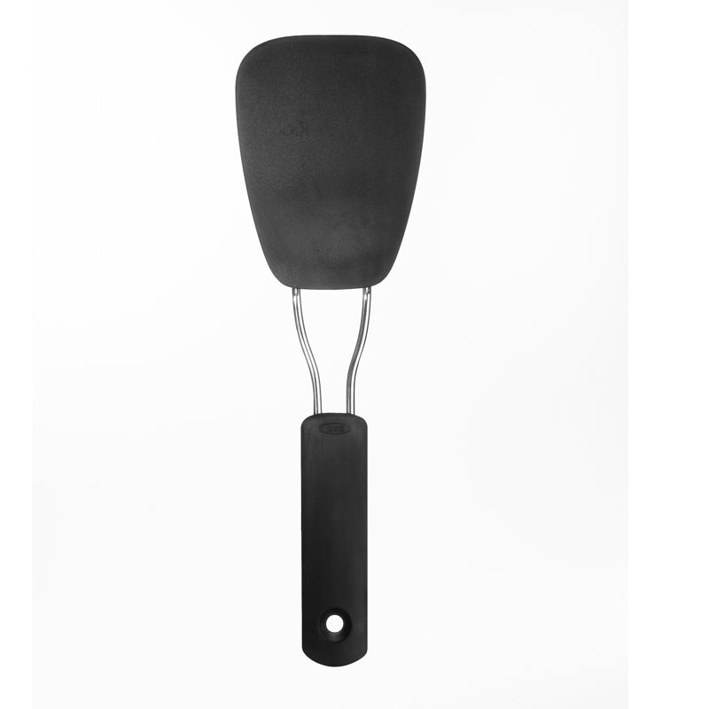 OXO 11-Inch Flexible Nylon Turner Spatula - Heat-Resistant Kitchen Utensil for Flipping Pancakes, Burgers & Eggs - Perfect for Nonstick Cookware & Grilling