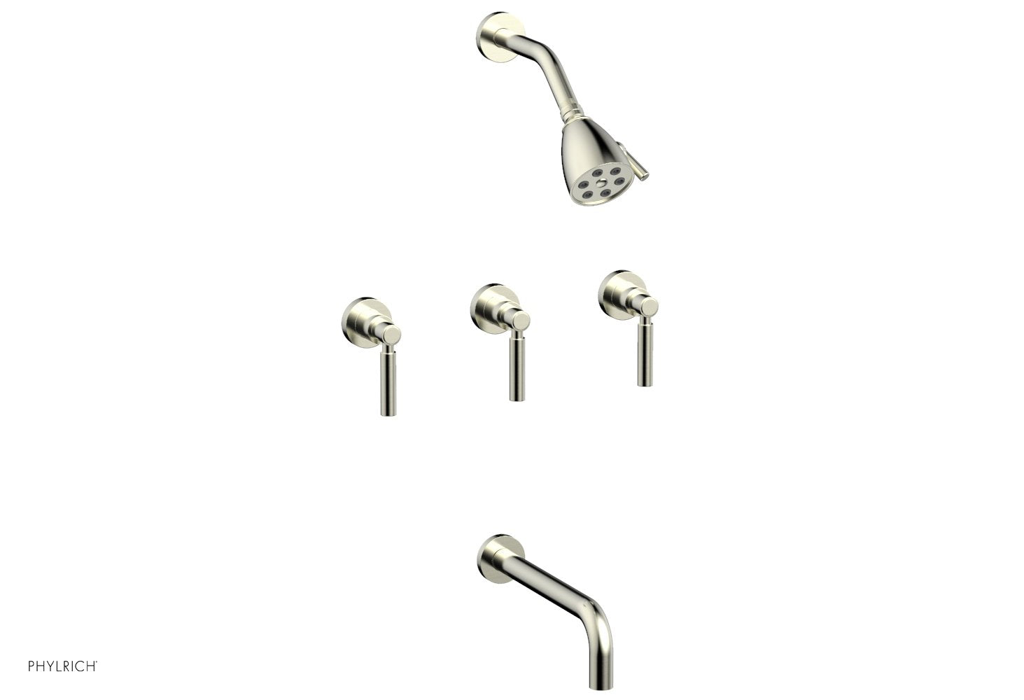 Premium 3-Handle Tub and Shower Faucet Set with 10
