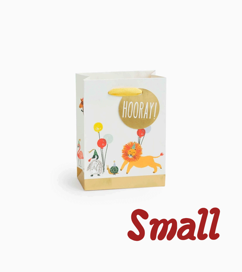 Rifle Paper Co. Small Party Animal Gift Bags - Cute Animal Print Party Favors for Birthdays, Baby Showers & Special Occasions | Perfect for Kids Parties, Wedding Favors & Celebration Gifts