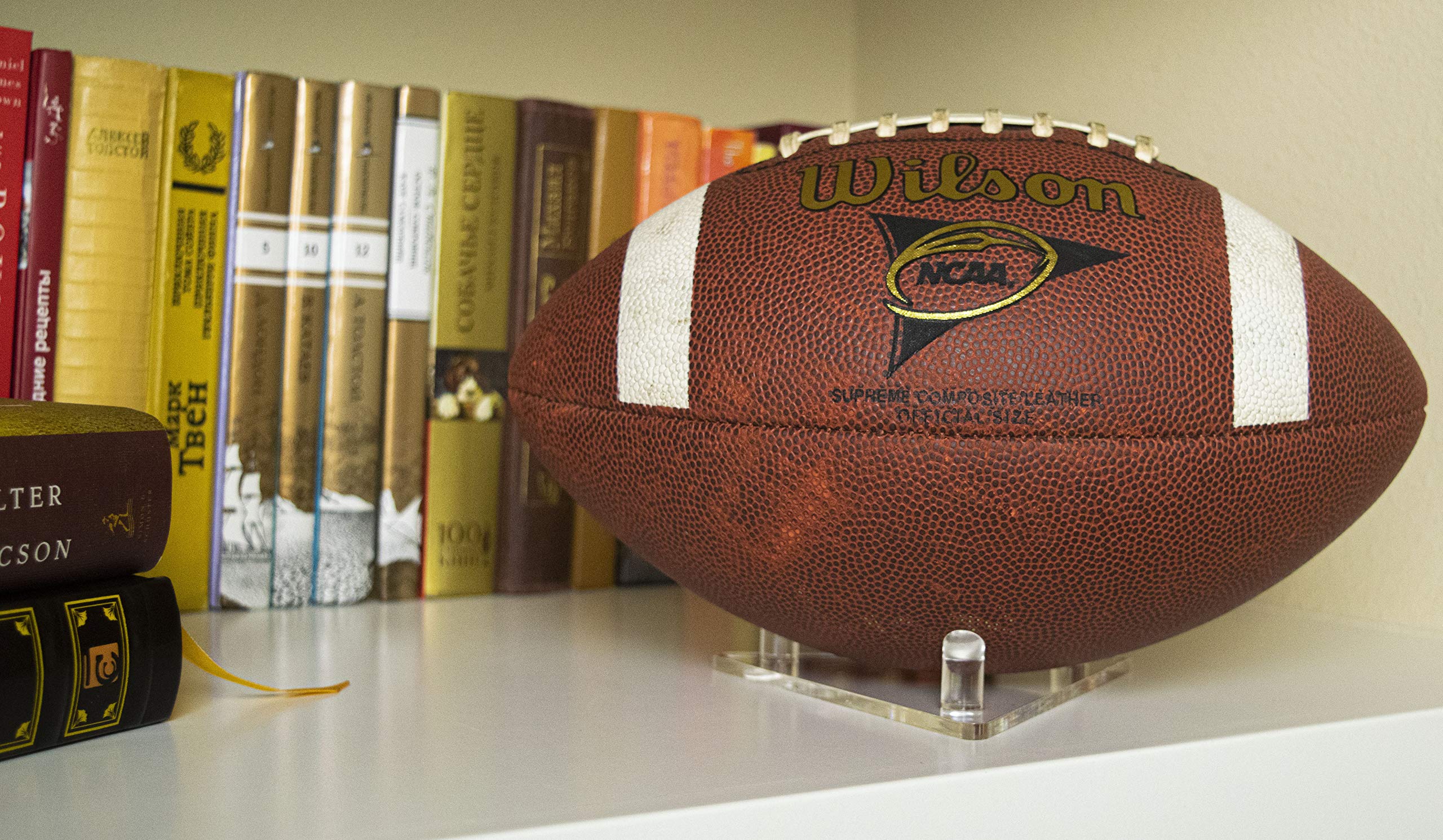 Acrylic Ball Holder Stand for Trophy & Autograph Display - Perfect for Football, Basketball, Volleyball & Soccer Balls - Great for Sports Memorabilia, Awards & Home Decor