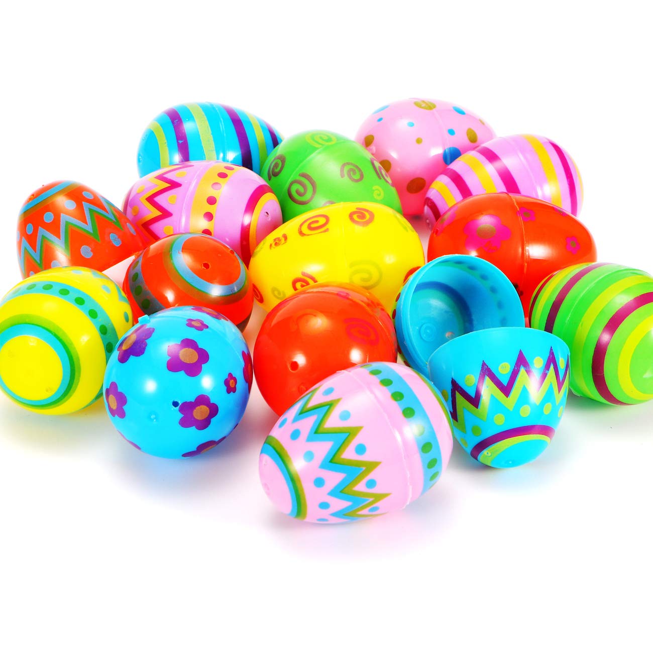 36 Pcs Plastic Printed Easter Eggs - 3.15
