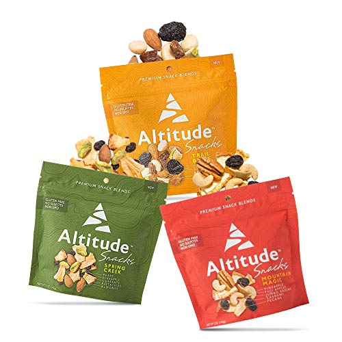 **Altitude Snacks - No Sugar Added Trail Mix (3 Pack x 5oz) | Dried Fruit & Mixed Nuts | Healthy Hiking, Office & On-the-Go Snacks | Mountain Magic, Spring Creek & Trail Blaze Flavors**    *(Perfect for Outdoor Adventures, Work Breaks & Travel Snacking)*