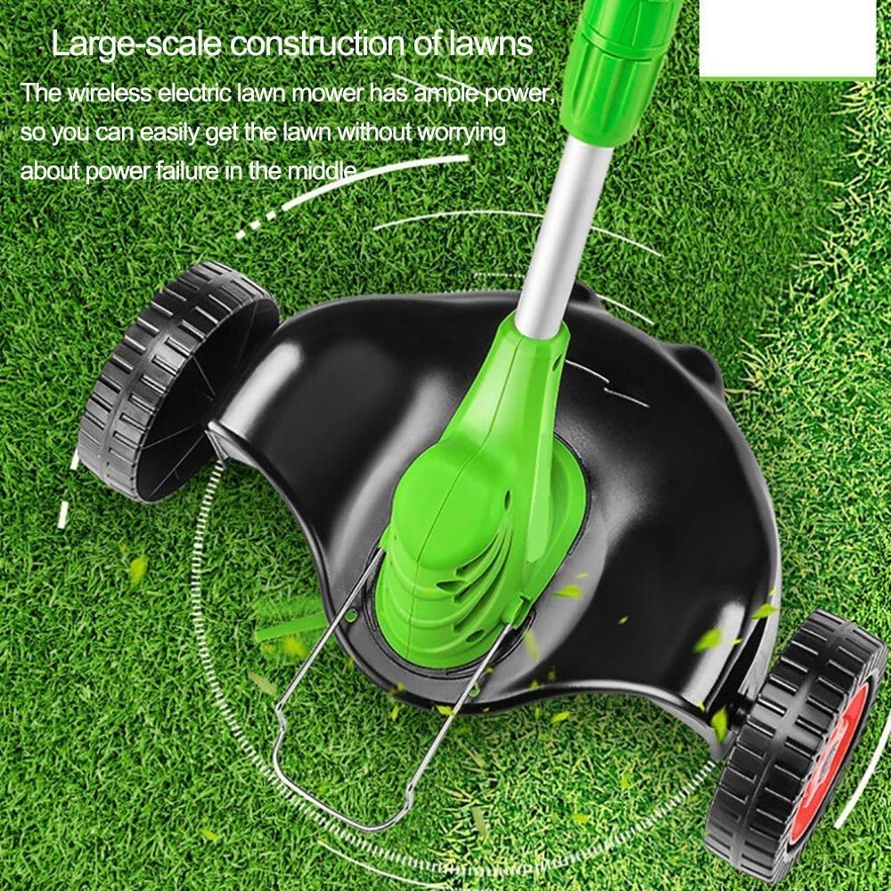 Cordless Grass Trimmer & Lawn Mower with 2 Batteries - Perfect for Small Yards