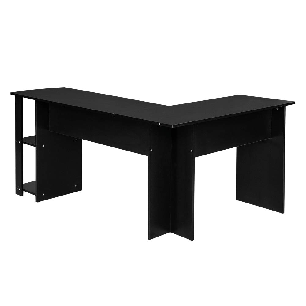 L-Shaped Computer Desk with Drawers for Small Spaces - Compact Home Office & Bedroom Corner Desk for Work & Study | Perfect for Apartments & Dorm Rooms